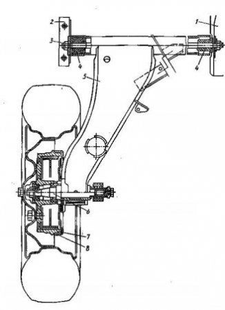 Конструктивные особенности подвески на продольных рычагах